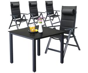 Garden seating group Bern Premium 5-piece anthracite aluminium