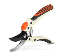 Garden Secateurs - Green Gardening Tool, Pruning Shears, Trimming Scissors, Straight Tip, Soft Comfort Grip, Locking Handle, Spring Loaded Handles (Aluminium Secateurs)