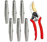 Garden Secateurs Springs, 6-Pack Heavy Duty Stainless Steel Volute Spring for Bypass Pruners, Standard 6cm Fit Replacement for Pruning Shears, Outdoor Gardening Use
