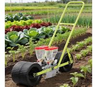 Garden Seeder for Small Seeds - Hand Push Precision Planter with Adjustable Depth, 1 to 6 Rows, Ideal for Vegetables like Coriander, Cabbage, and Radish