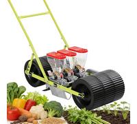 Garden Seeder for Small Seeds - Hand Push Precision Planter with Adjustable Depth, 1 to 6 Rows, Ideal for Vegetables like Coriander, Cabbage, and Radish
