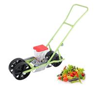 Garden Seeder, Manual Vegetable Planter for Corn and Beans, Adjustable Plant Spacing Tool - Easy Seed Sowing, 2 Row Hand Push Design