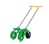 Garden Seeder Roller, Hand-Push Planting Tool for Flowers and Vegetables, Adjustable Plant Spacing, Double Wheel Design - Small Garden Seed Planter