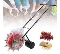 Garden Seeder with Wheels, Seed Planter Spreader, Roller Corn Seeder, Walk-Behind Broadcast Spreader, Planting Depth 3.5-7.8 cm, 9 Holes
