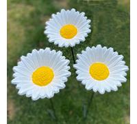 Garden Selections Cast Iron Daisy Bird Feeder Flower Dish (Set Of 3)