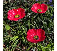 Garden Selections Cast Iron Poppy Dish Wild Bird Feeders (Set Of 3)