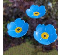 Garden Selections Cast Iron Wild Bird Forget Me Not Flower Dish Bird Feeders (Set Of 3)