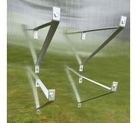 Garden Selections Pack Of 4 Aluminium Greenhouse Shelving Shelf Brackets (27Cm)