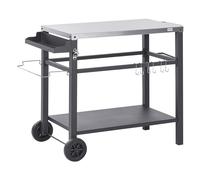 Garden Serving Trolley SPIAZZI Black Metal