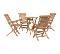 Garden Set Folding Manual 3 pcs Brown Soild Teak Wood Outdoor Furniture vidaXL