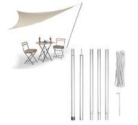 Garden Shade Sail Mounting Pole Sunshade 2.5m with Guy Rope Beach Garden Solid