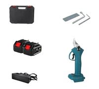 Garden Shears 18V 4 Gear Cordless Pruner Shear Efficient Fruit Tree Bonsai Pruning Electric Tree Branches Cutter Compatible 18V Battery Quick Trim(Two big batteries)