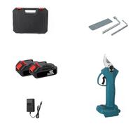 Garden Shears 18V 4 Gear Cordless Pruner Shear Efficient Fruit Tree Bonsai Pruning Electric Tree Branches Cutter Compatible 18V Battery Quick Trim(Two small batteries)