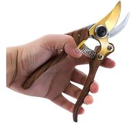 Garden Shears Stainless Steel Professional Garden Scissors Labor-Saving Pruning Shears Clippers for The Garden Multipurpose/Brown / 20.5Cm Garden Or Lawn