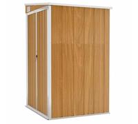 Garden Shed 118 x 100 x 178 cm Galvanised Steel Weatherproof Tool Shed Garden Shed Lockable with Storage Space and Protection for Tools and Bicycle Garage Outdoor
