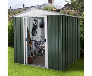 Garden Shed 6 x 7ft Green Yardmaster Metal Apex - Assembly Service Available
