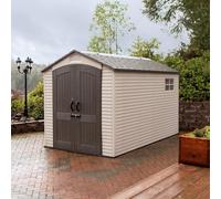 Garden Shed 7 x 12ft Lifetime Outdoor Storage Includes Floor- HDPE Plastic Unit