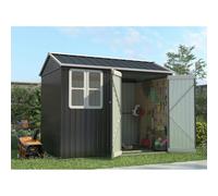 Garden Shed 8x6FT Steel Apex Tool Equipment Organize W/Window Door Anthracite