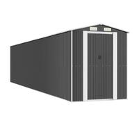 Garden Shed Anthracite 192 x 938 x 223 cm Galvanised Steel Sliding Gate Vent Key