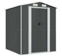 Garden shed Anthracite 192x191x223cm Galvanised Steel Sliding Gate Large Storage