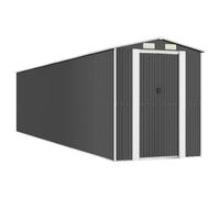 Garden Shed Anthracite 192x855x223cm Galvanised Steel Sliding Gate Vent Lockable
