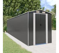 Garden Shed Anthracite 192x855x223cm Galvanised Steel Sliding Gate Vent Lockable