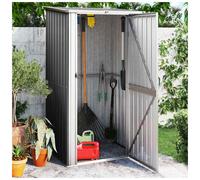 Garden Shed Anthracite Galvanised Steel 118.5x97x209.5cm Lockable Door For Tools