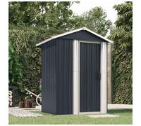 (anthracite) vidaXL Garden Shed Outdoor Storage House Patio Tool Organiser Galvanised Steel
