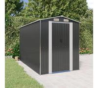 Garden shed Anthracite Galvanised Steel 192x357x223cm Sliding Gate Vent Lockable
