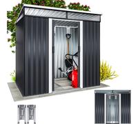Garden Shed Anthracite Metal 65x41x59ft with Pent Roof