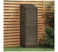 Garden Shed Anthracite Solid Fir Wood 55x52x174.5 cm Outdoor Tool Store Unit