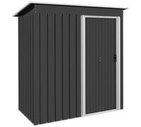 Outsunny 2 x 3ft Garden Storage Shed with Sliding Door and Sloped Roof Outdoor Equipment Tool Backyard, Black