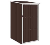 Garden Shed Brown Galvanised Steel 87x98x159 cm Outdoor Storage Heavy Duty 10yr