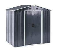 Garden Shed CIRELLA 194 cm 118 cm Metal Graphite Grey