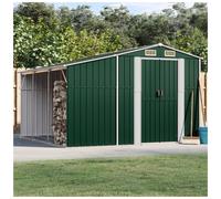 Garden Shed Corner Protector 277 x 279 x 179 cm Green Galvanised Steel