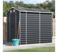 Garden Shed Galvanised Steel Anthracite 191 x 215 x 198 cm with Ventilation, Lockable, Weatherproof, Ideal for Tool Storage and Outdoor Storage Space