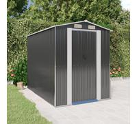 Garden shed galvanised steel Anthracite 192x274x223 cm sliding gate vent storage
