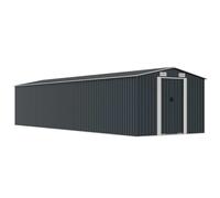 vidaXL Garden Shed Anthracite 257 cm Galvanised steel Storage House Carport