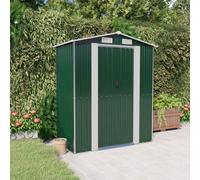 Garden Shed Green Galvanised Steel 192x108x223cm Sliding Gate Lockable ToolSpace