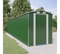 Garden Shed Green Galvanised Steel