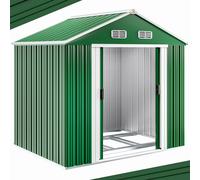Garden Shed Green Galvanised Steel 85x67x59ft