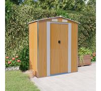 Garden Shed Light Brown 192x108x223cm Galvanised Steel Sliding Gate With Vent XL