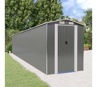 Garden Shed Light Grey 192x1021x223 cm Galvanised Steel Berkfield Home Grey One Size