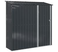Garden Shed Metal Anthracite 203.5 x 73 x 200 cm Weatherproof with Lock Lockable for Tool Storage and Storage Space, Outdoor Shed for Patio and Garden