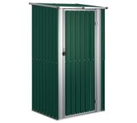 Garden shed Green 118.5x97x209.5cm Galvanised Steel Lockable Door Outdoor Store
