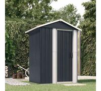 (anthracite) vidaXL Garden Shed Outdoor Storage House Patio Tool Organiser Galvanised Steel