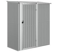 vidaXL Garden Shed Grey Galvanised Steel Outdoor Patio Storage Shed House