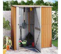 Garden Shed Outdoor Storage House Patio Tool Organiser Galvanised Steel vidaXL