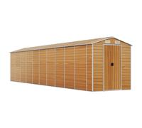 Garden Shed Light Brown 191x895x198 cm Galvanised Steel
