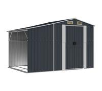 (anthracite, 277 x 192.5 x 179 cm) vidaXL Garden Shed Metal Shed Outdoor Storage Shed Anthracite Galvanised Steel